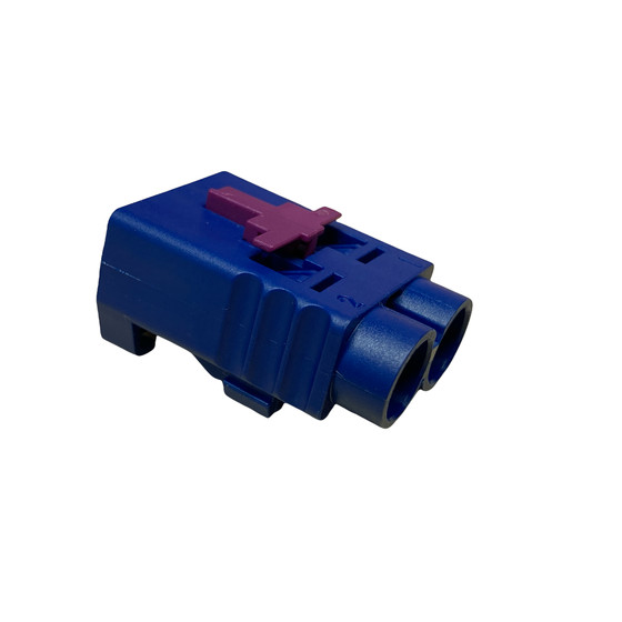 FAKRA Doppel-Buchsengeh�use * Codierung C * Signalblau * weiblich