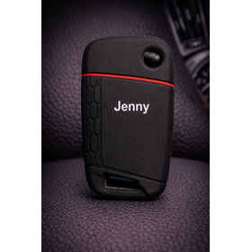 Schutzh�lle Autoschl�ssel schwarz-rot f�r Keyless MQB...