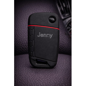 Schutzh�lle Autoschl�ssel schwarz-rot f�r Keyless MQB...