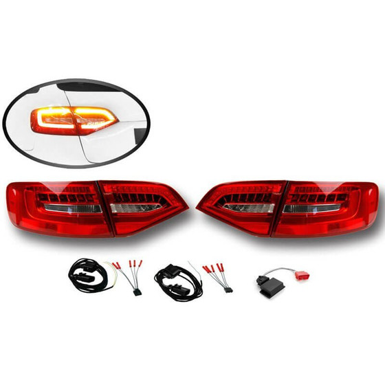 Komplett-Set LED-Heckleuchten für Audi A4, S4 Avant Facelift - Standard - US > auf > LED facelift - EU