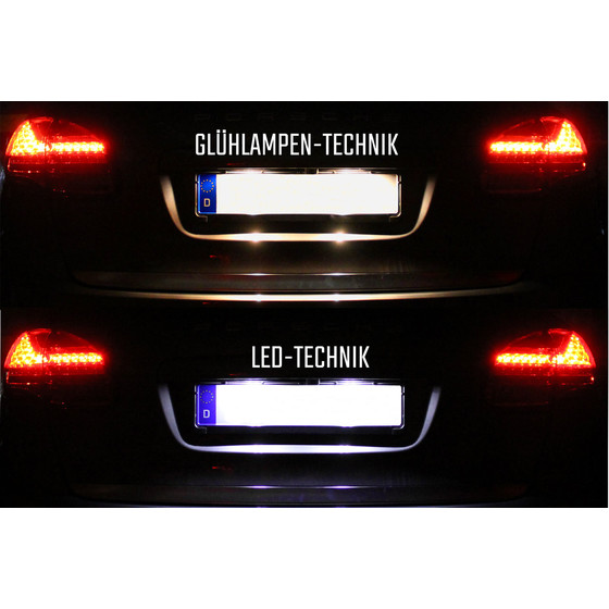Komplett-Set LED-Kennzeichenbeleuchtung für Porsche Cayenne