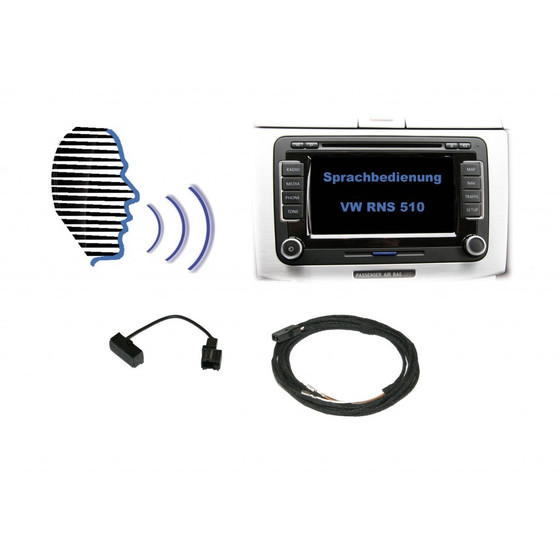 Voice control retrofit for VW RNS 510 - with microphone