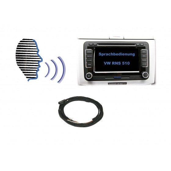 Voice control retrofit for VW RNS 510 - with microphone