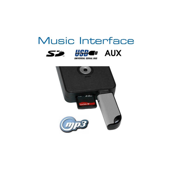 Digitales Music Interface USB SD AUX Mini ISO für Audi, VW, Seat, Skoda