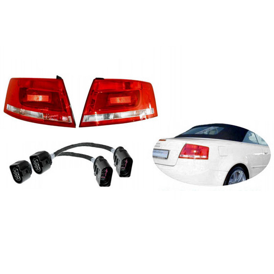 Facelift Heckleuchten LED für Audi A4 8H Cabrio + Adapter