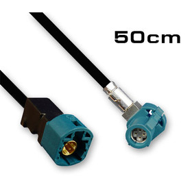 Kabel HSD Stecker auf HSD Buchse rechtsgewinkelt 50cm - Kodierung universal