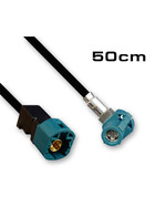 Kabel HSD Stecker auf HSD Buchse rechtsgewinkelt 50cm - Kodierung universal