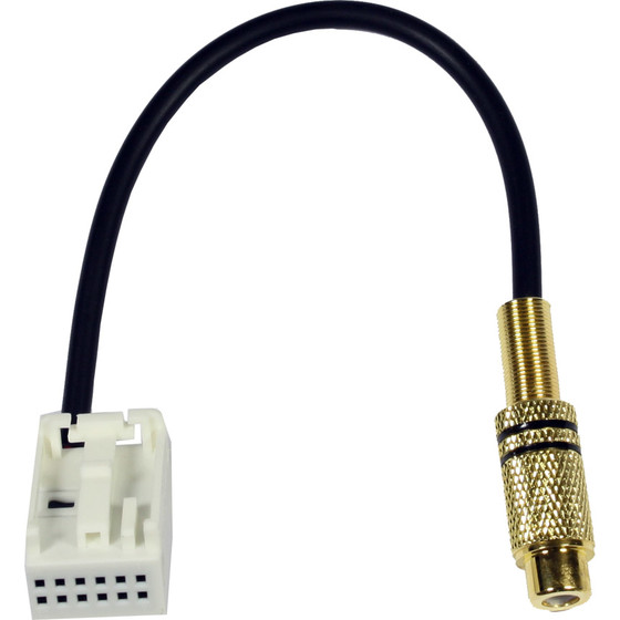 Kabeladapter Chinch-Buchse > Quadlock Einsatz wei� 12p