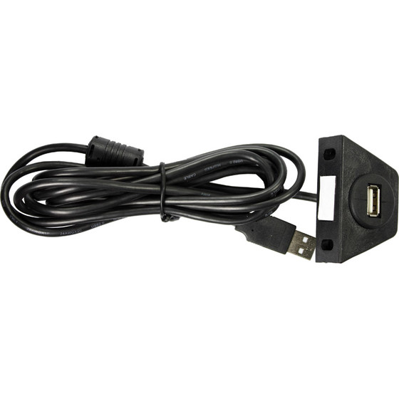 USB 2.0 Verl�ngerungskabel mit Einbaubuchse und Halterung