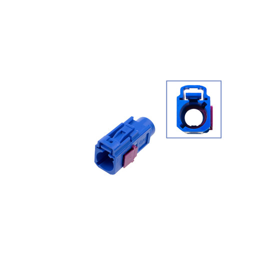 FAKRA Buchsengeh�use - weiblich wie 6Q0 035 576 K - Codierung C - Signalblau