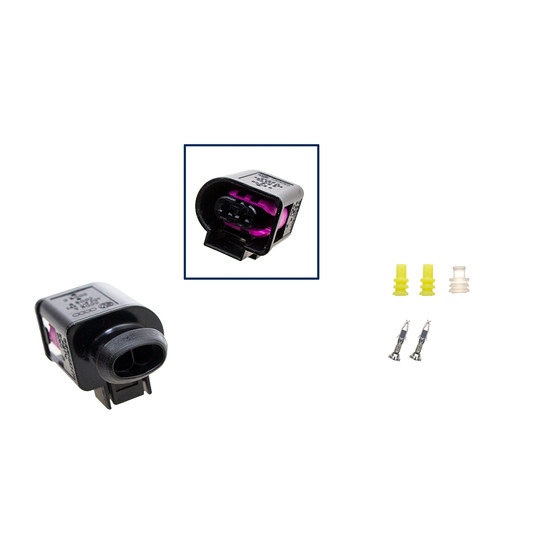 Repair kit connector 2 pin 4D0 971 992 plug housing for VW Audi Seat Skoda - Connector + Terminal - 0.5-1.0mm