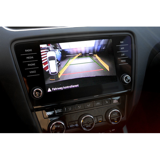 Komplettset Rckfahrkamera fr Skoda Octavia 5E - statische Hilfslinien