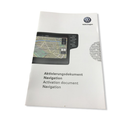 Aktivierungsdokument Volkswagen Navigation Discover Media